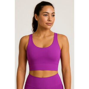 NWT Hale Purple Orchid Ecolux Luna Athletic Sports‎ Bra Womans Size Medium